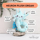 nerdbugs Neuron Plush Toy - Brain Cell Design, Soft Blue Plush, Model 7426874097121