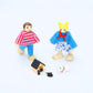 ONEST 10 Pieces Wooden Dollhouse Family Set Mini People Figures Sets Dollhouse Dolls Wooden Doll Family Pretend Play Figures Acc