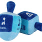 Aviv Judaica Stuffed Plush Dreidel With Rattle For Hanukkah - 6' X 3' Embroidered With The Hebrew Drydel Letters And English Transliteration My First Chanukah Gift - Pack Of 6