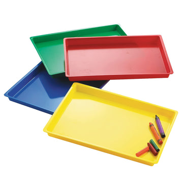 Edx Education Multipurpose Trays, Set Of 4 Assorted Colors