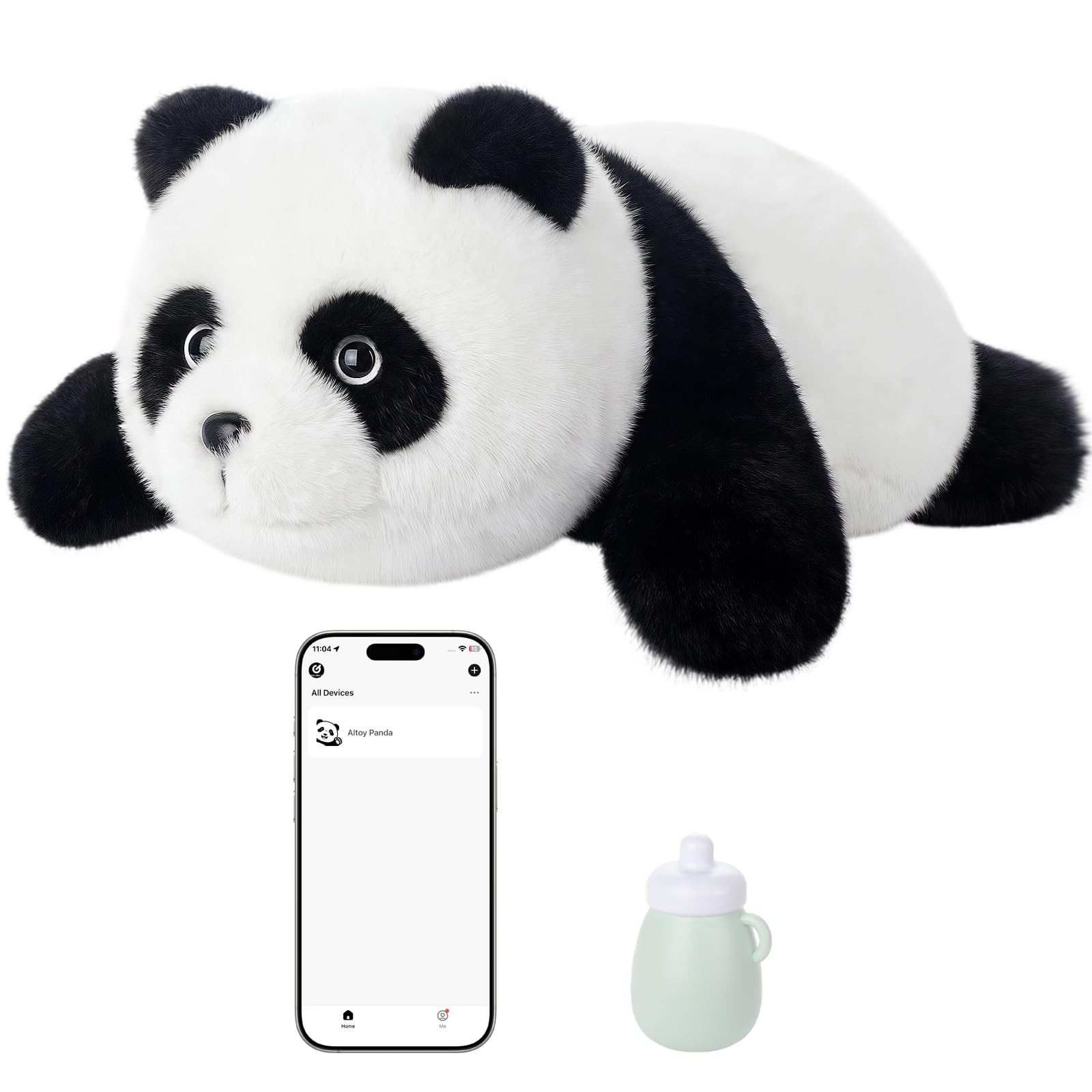 Golabs PT1 Plush AI Robot Panda Toy for Kids 3+,Interactive Companion Pet with 64 Languages, APP w/ 10 Roles Powered by GPT-4o, 