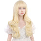 Wavelnm Kids Blonde Wigs Light Blonde Wavy Curly Child Wig Long Wavy Wig For Girls Blonde Wig With Bangs Synthetic Wig With Wig