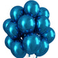 Chrome Blue Balloons 12 Inch, Double-Layered Metallic Light Blue Balloons, Shiny Thick Chrome Metallic Light Blue Latex Helium Balloons For Birthday Wedding Graduation Party Decoration Supplies