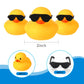Chivao 48 Pcs Mini Rubber Ducks Bath Duck In Bulk 48 Sunglasses Toy Set Christmas Valentine Duck Gift Bath Toy Bathtub Toys For