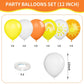 Sun Balloons, 12 Inch Yellow Orange White Latex Balloons Boho Rainbow Sunrise Printed Latex Balloons Half Sun Sunshine Balloons