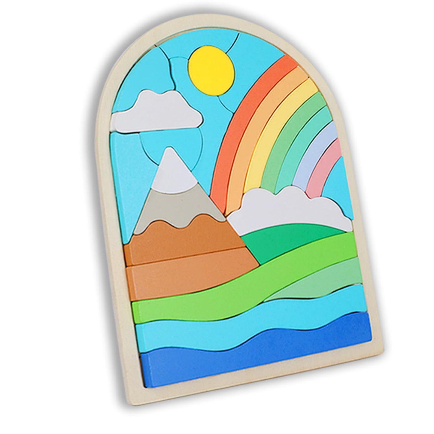 Lasoba Kids Puzzles Ages 3-5, Wooden Puzzles For Toddlers 3-5, Color Shapes Puzzles For Kids Ages 4-6, Toddler Puzzles Montessor