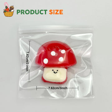 Taba Squishy Toys Valentines Cat Paw Cute Kawaii Squeeze Toys  Sticky Squishy Fidget Toys Silicone Squeeze Toy for Stress Relief Cute Soft Toys Best Valentines Gift for Anniversary (Red Mushroom)