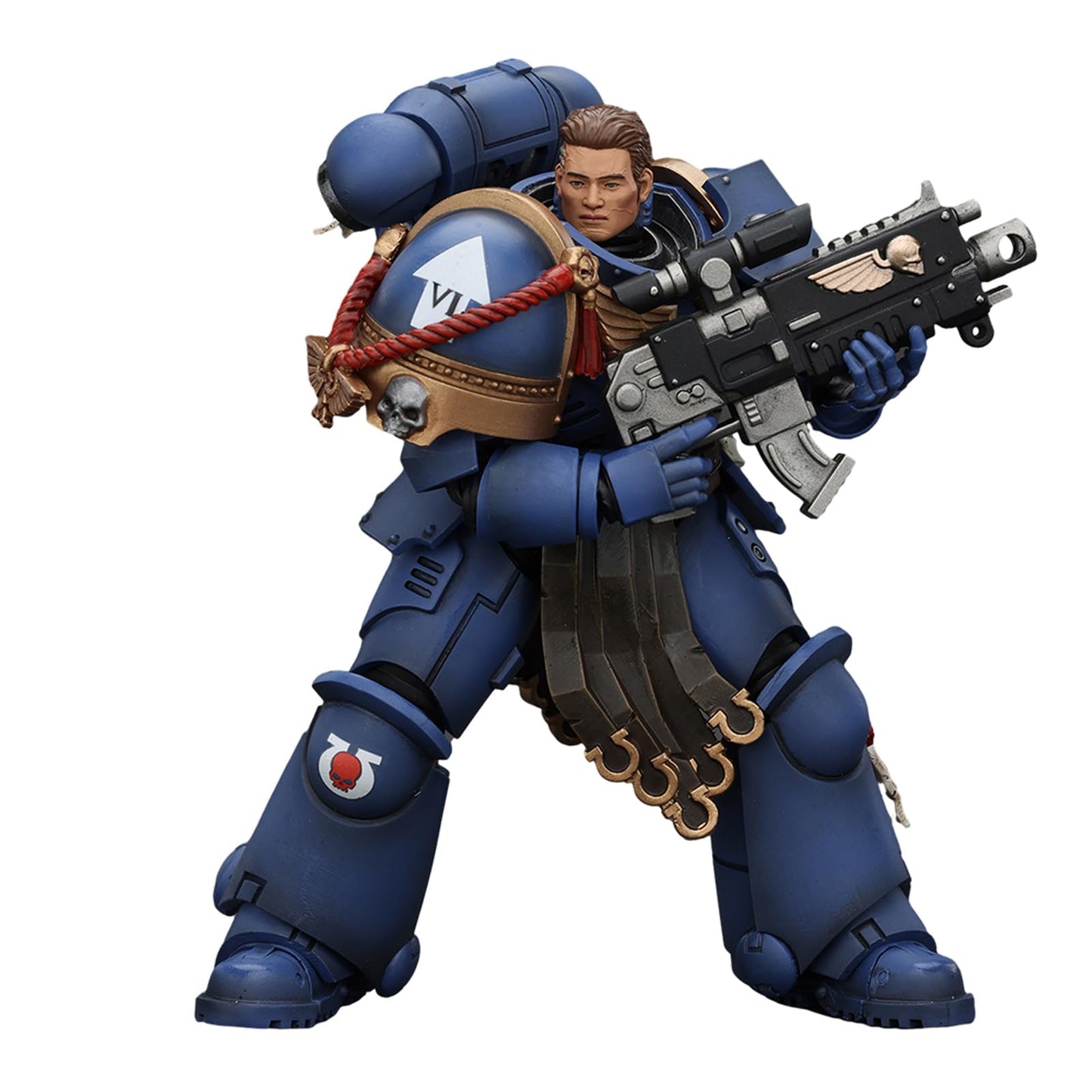 JoyToy Warhammer 40K Genuine License 1:18 Action Figure, Space Marine 2, Uitramarines Sergeant Gadriel, 5.03 inch Collectible Ac