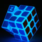 Amaza 3X3 Fluorescent Speed Cube 3X3X3 Glow In Dark Luminous Speed Cube 3 By 3 Magic Cube Puzzle Toy Brain Teasers Iq Puzzles Game Toys For Children Adults (Blue Luminous)