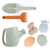 Blue Ginkgo Toddler Gardening Tools - Silicone Beach Toys, Garden Toys For Toddlers | Kids Shovel And Rake Set, Watering Can, Sand Molds | Outdoor Baby Gardening Set (Green)