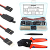 30 Sets Servo Connector Male Female Plug Crimp Pin Cable Kit Compatible with Futaba JR Hitec Spektrum RC Connectors (with Crimpi