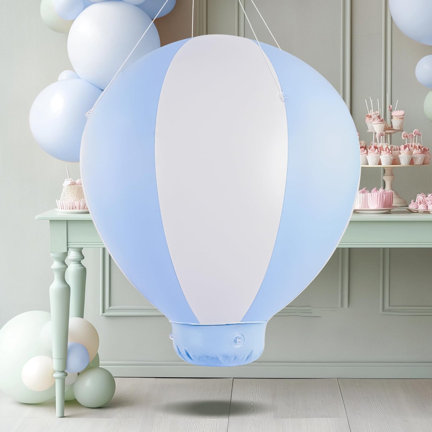 3FT Hot Air Balloon Decorations, Hot Air Balloon Inflatable, Inflatable Baby Shower Decoration Balloon, Big Hot Air Balloon for 