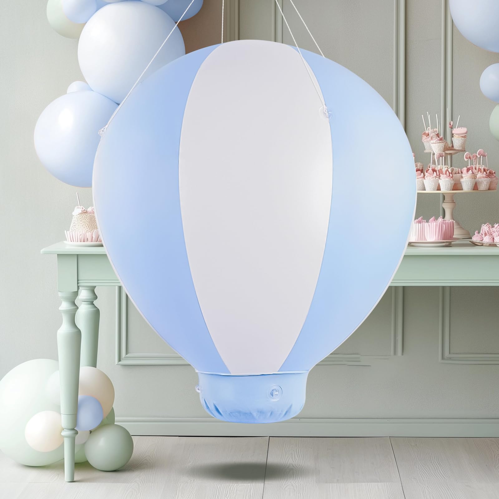 3FT Hot Air Balloon Decorations, Hot Air Balloon Inflatable, Inflatable Baby Shower Decoration Balloon, Big Hot Air Balloon for 