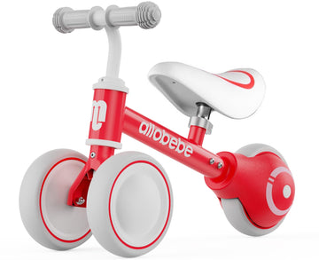 Allobebe Baby Balance Bike-Gifts And Toys For 1 Year Old Girls Boys No Pedal Bicycle With Adjustable Seat 3 Wheels Toddler Bike For 12-36 Months Baby