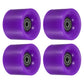 PATIKIL 60mm Longboard Wheels with Bearings ABEC9, 4 Pack Street Wheels for Skateboards Cruiser Wheel Replacement 80A, Purple B