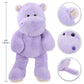Beniny Giant Humongous Hippo Stuffed Animal, 36'' Oversized Plush, Soft Hug Cute Jumbo Hippo Toy Plush Gift For Kids, Purple