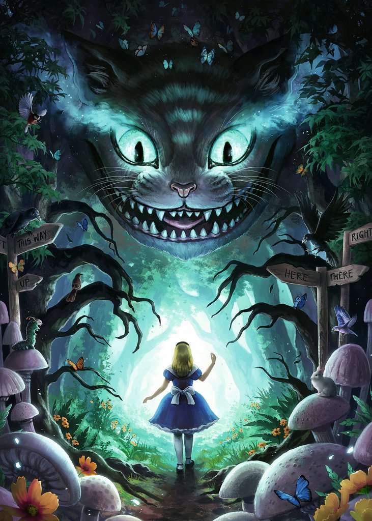 Ravensburger Puzzle Disney Avonturen Met Ravensburger 16733 Jigsaw Puzzle Adventure With Alice 1000 Pieces, Teal/Turkoois Groen