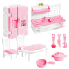 10 Pieces Mini Kitchen Set Dollhouse Kitchen Miniature Kitchen Set Doll Mini Kitchen For Kids Doll House Furniture And Accessories Set Mini Dollhouse Furniture 1 12 Scale