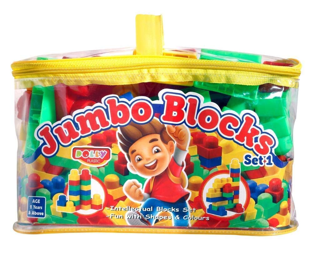 Nikansh Creations Jumbo Pack Of Building Blocks With Different Shape Game Set  (Large,37 Pcs)