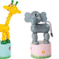 Small Foot 7924 Wooden Dancing Animals Africa, Set of 6, Figures Move and sway When The Base is Pressed, Great Parts Gifts