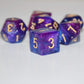 Dnd Dice 7Pieces, Cosmic Purple Blue Mixed Polyhedral Dnd Dice For Rpg Mtg Table Game Dice