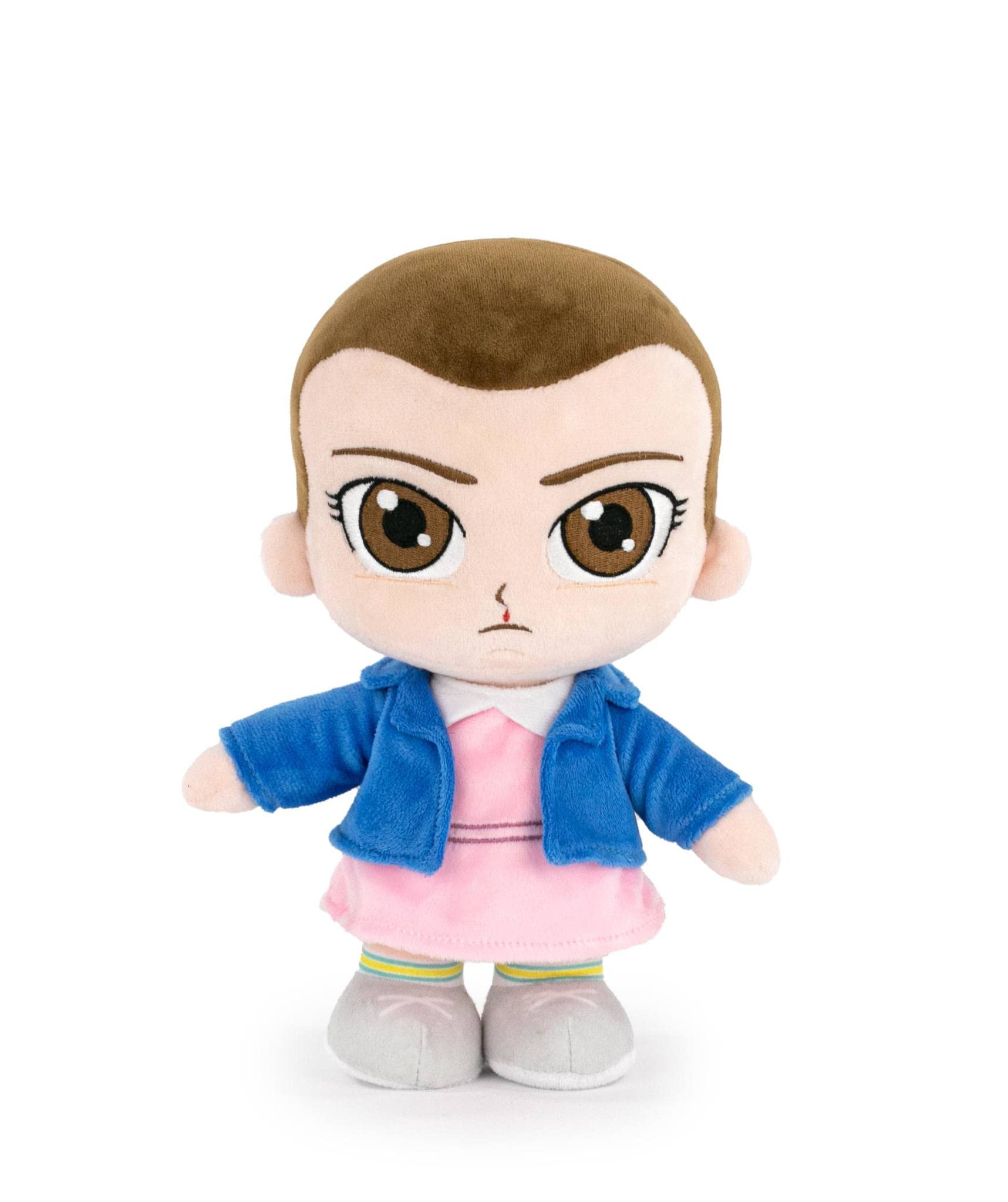 Famosa Softies - Stranger Things Eleven Plush, Squishy Doll, 26 Cm, Soft Texture And Filling 100% Recycled Fiber Material, For S