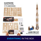Ugears Nasa Saturn V Model Rocket Kit - Space Ship Model Kits For Adults - 3D Wooden Space Shuttle Building Puzzles - Rocketship Spacecraft 3D Wood Puzzle