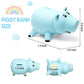Hamm Piggy Bank, Cute Plastic Coin Bank For Boys And Girls, Unbreakable Pig Money Bank For Kids Gift (Blue)