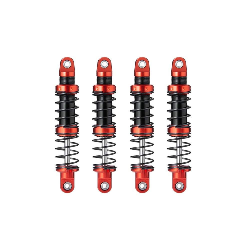 Que-T 4pcs Metal Shock Absorber Damper for 1/10 RC Crawler Car SCX10 D90 TRX4 TRX6 (75mm)