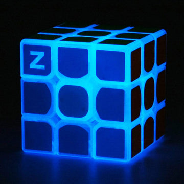 TANCH 3x3x3 Glow in The Dark Speed Cube Puzzle Toy - Black ABS Model 43224-122