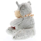 DolliBu I Love You Valentine Plush Sitting Wolf - Cute Stuffed Animal with Red Heart and Name Personalization Gift for Valentines Day  Birthday  Anniversary  Romantic Date - 9 Inches