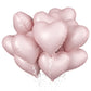 Baby Pink Heart Balloon, 10Pcs Pink Foil Heart Balloons, 18Inch Pastel Pink Heart Shape Balloons Helium Birthday Party Decoratio