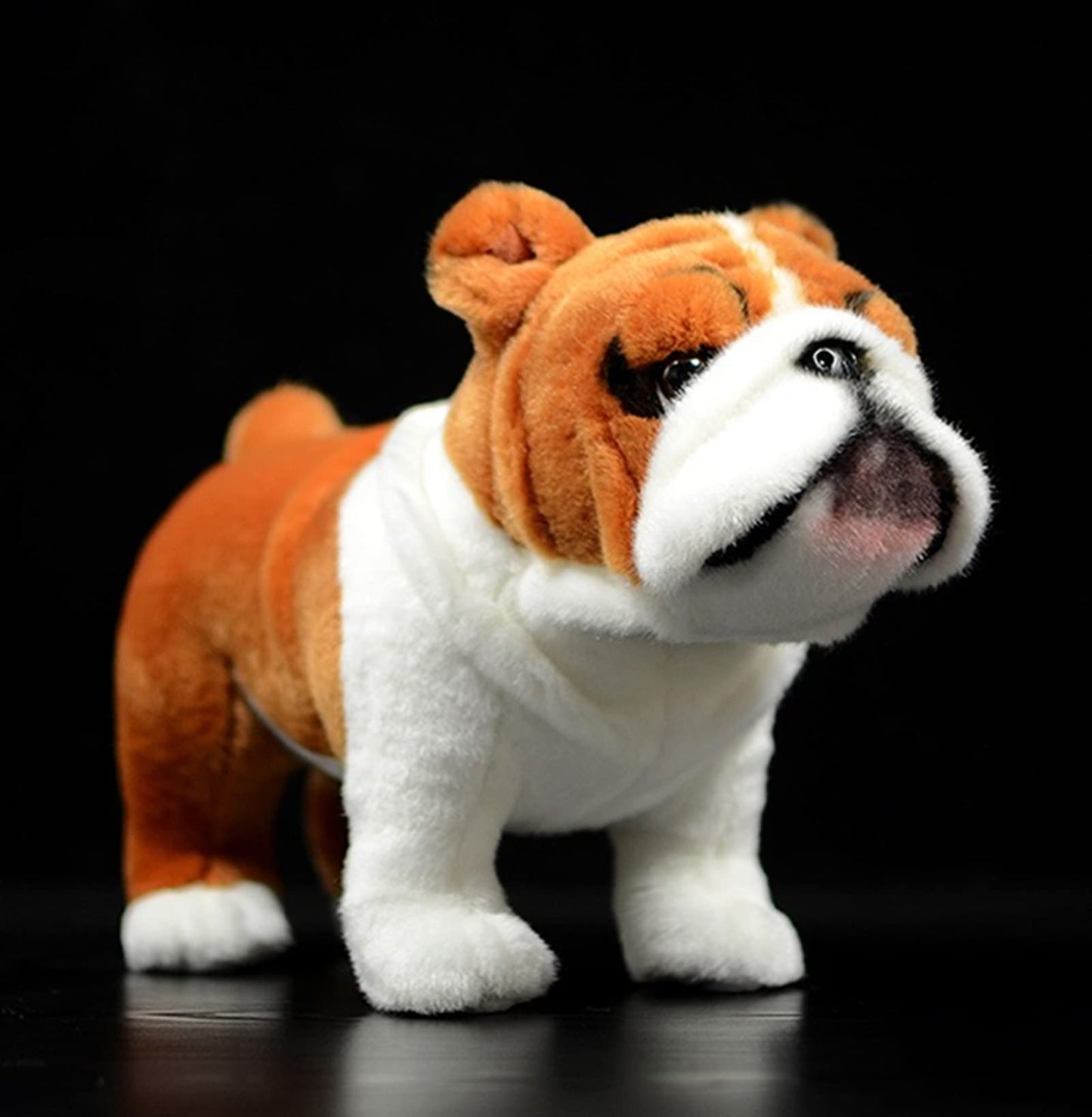 Zhongxin Made Simulation Bulldog Plush Toy - Realistic 12' Standing English Bulldog Pet Dog Stuffed Animal Cute Dog Puppy Plushie Toy, Unique Plush Gift Collection For Kids