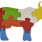 Skillofun Wooden Take Apart Puzzle Large  Cow, Multi Color