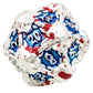 Dndwow Big Metal Skull D20 Dice Silver Bloody Red Blue For Role Playing Games - Bksbr