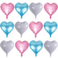 Pink Heart Shaped Balloons Pack Of 12,18 Inch Love Valentine Balloons Blue Heart Romantic Balloons For Valentines Day Propose Ma