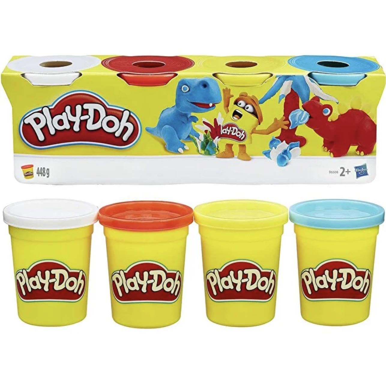 Play-Doh Tubs, Assorted, 25.4 x 6.3 x 7.1 Centimeters