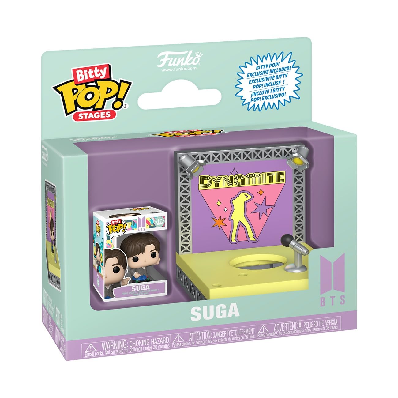 Funko Pop! Bitty Stages: BTS - Dynamite - Suga - Collectable Vinyl Figure - Gift Idea - Official Merchandise - Toys for Kids & A