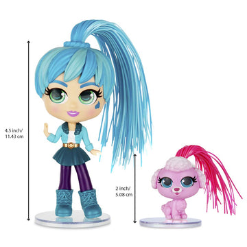 Basic Fun CurliGirls Deluxe Hairstyling Doll Set - 18 Pieces, Multi-color, Model 80031, Includes Adeli & Fiji, Ages 3+