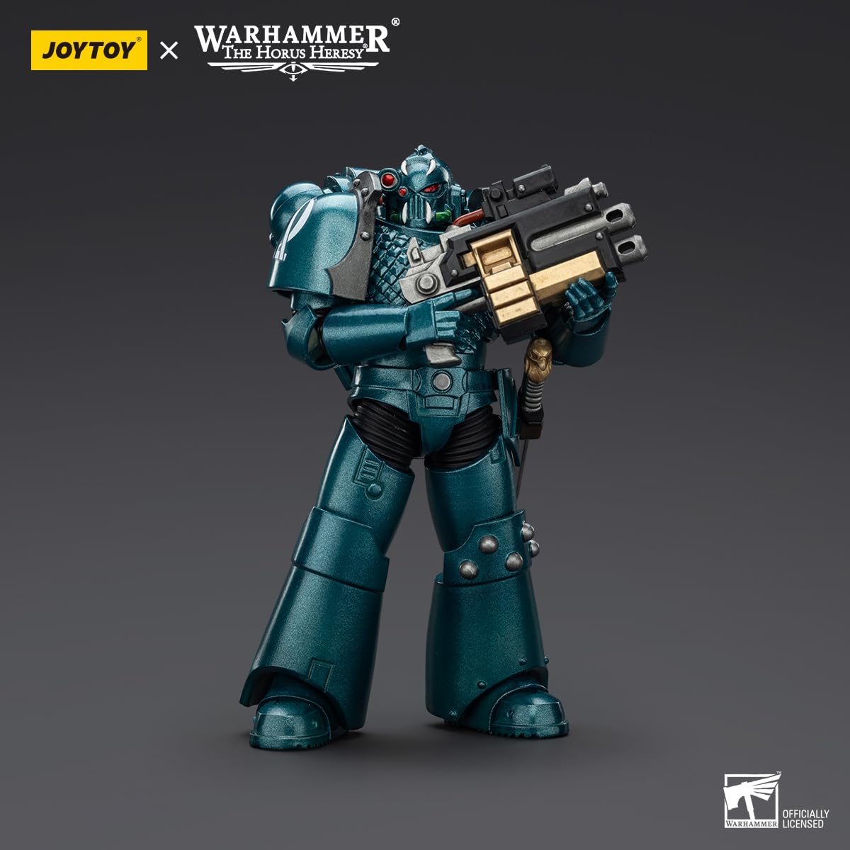 malt-inspiredISE JOYTOY 1/18 Action Figures - Warhammer The Horus Heresy Alpha Legion Headhunter with Banestrike Combi-Bolter and Power Dagger - 5 Classic Character Collectible Age 15 and Above