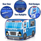 Artcreativity Police Car Tent With Carry Bag, Pop Up Indoor Tent For Kids, Police Officer Indoor Playhouse With 2 Openings, Flat-Folding Kids Play Tent For Compact Storage, 43.5 X 28 X 26.5 Inches