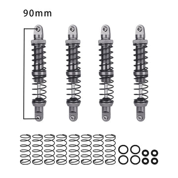 Pothyes RC Threaded Shock Absorber Oil Adjustable Damper Set with Springs for 1/10 RCTruck Crawler Axial SCX10 I II III Capra TR
