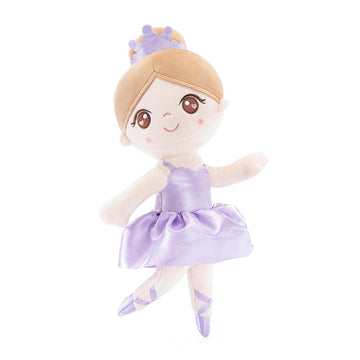 Gloveleya Baby Girl Gifts Dolls Soft Plush Toy Ballet Girl Doll Pale Purple 14 Inches With Gift Box