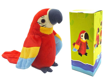 Talking Parrot Plush Toy, Repeat What You Say Funny Kids Stuffed Toys, Birthday Gift Kids Early Learning Animal Toy Electronic T