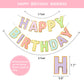 Litaus Macaron Birthday Decorations - Pack Of 20 | Happy Birthday Banner, Tissue Paper, Swirls, Garland | Birthday Decorations F