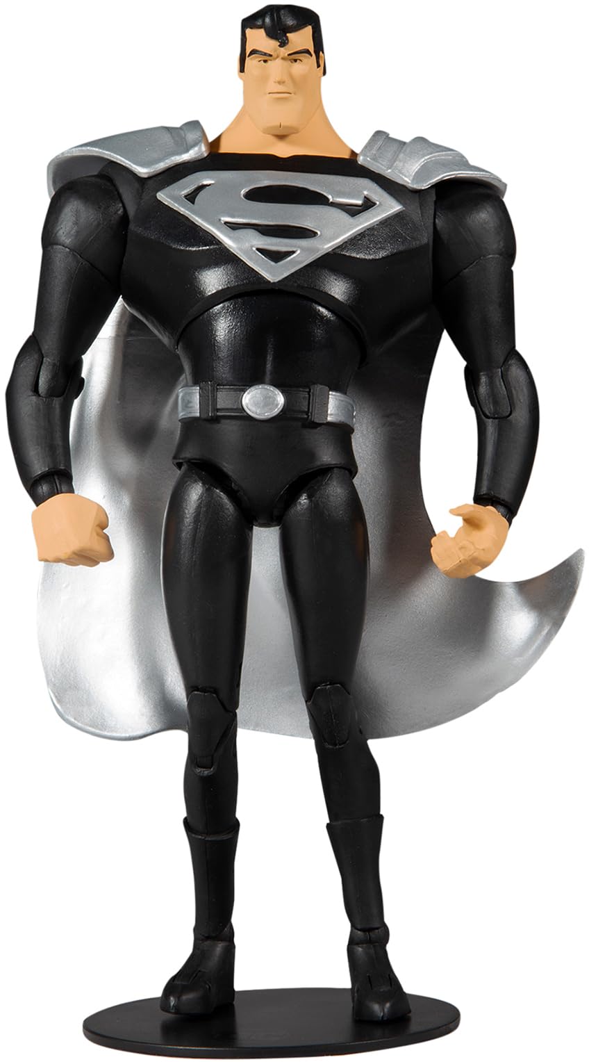McFarlane Toys DC Multiverse Superman Black Suit Variant (Superman: The Animated Series) 7 Action Figure with Accessories