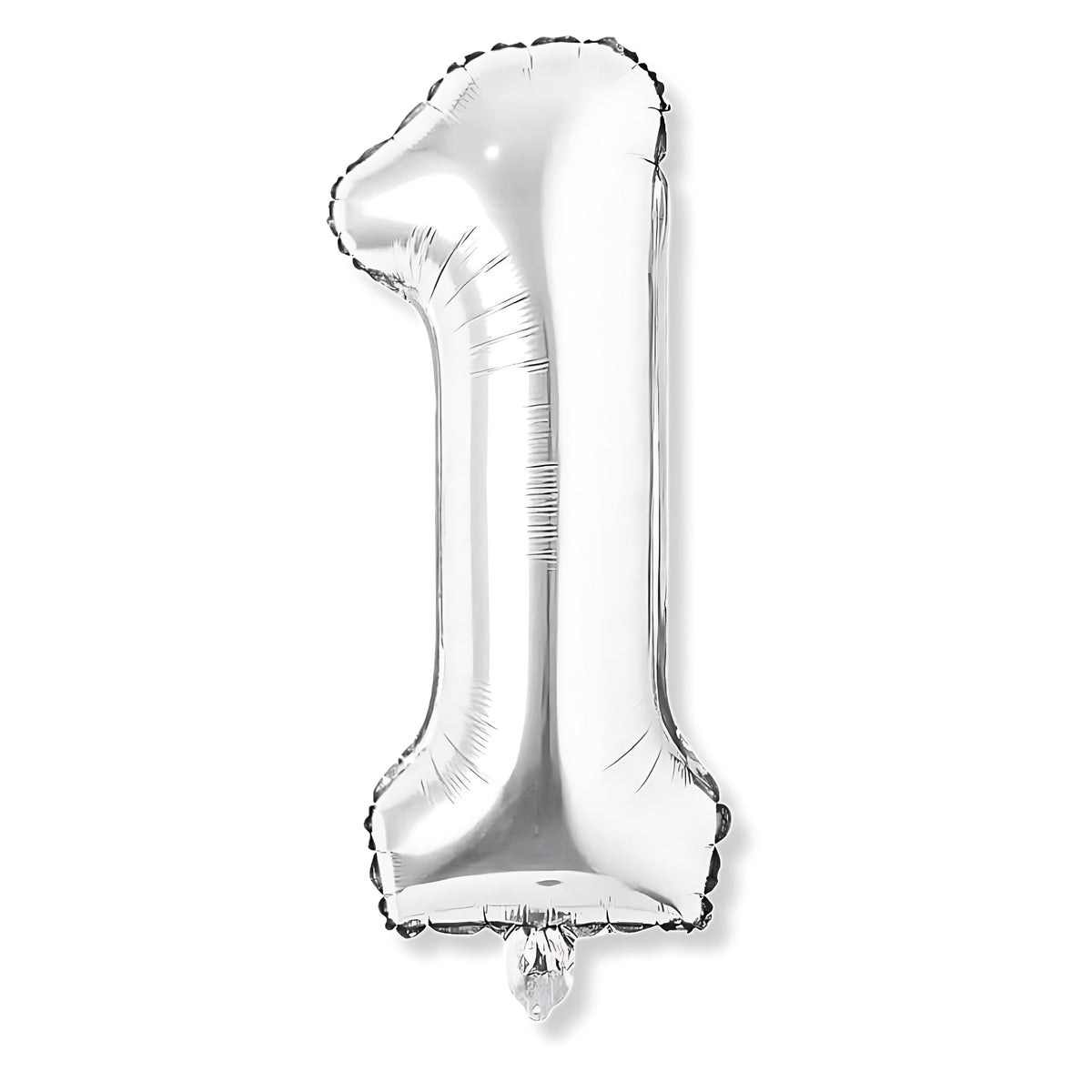 Flyloons 1 number Silver Foil Balloon 16 inch Size Birthday Decoration Items Pack of 1 | 1st Year Balloons | One