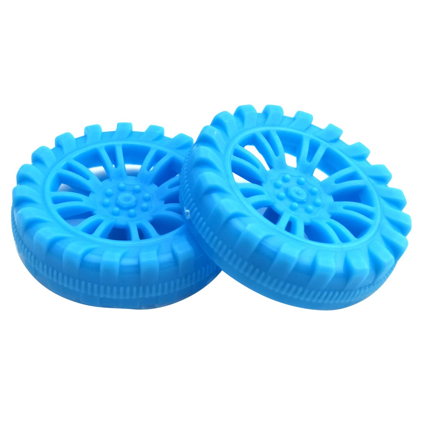 Eudax 300 Pcs 30Mmx8Mm Plastic Roll 2Mm Dia Shaft Toys Wheel And 2Mmx100Mm Stem Shaft Round Rod Axles For Diy Toy Rc Car Truck Boat Helicopter Model Part Building Projects (Blue)
