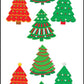 Jillson Roberts Christmas Prismatic Stickers, 12 Mini Christmas Trees, Count (XS7555)