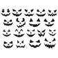Gustum Pumpkin Decorating Stickers Kits Props Etching Pumpkin Template 18 Sheets Make Your Own Jack-O-Lantern Face Craft Decals